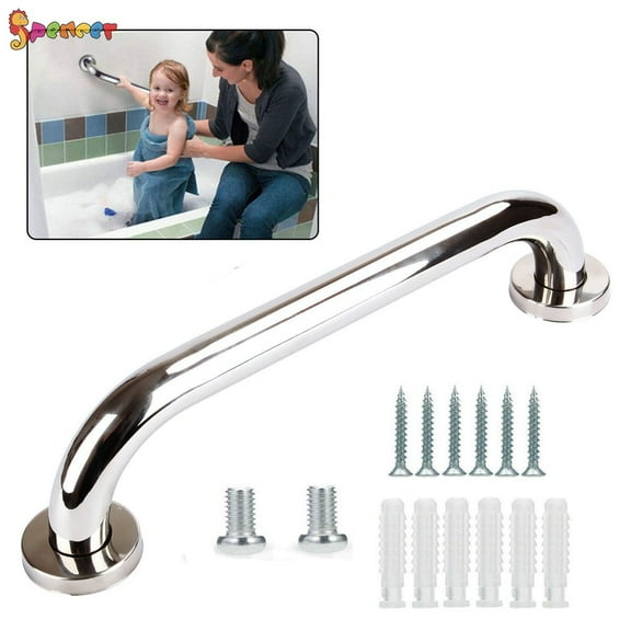 Spencer 12 Inch Stainless Steel Bathroom Grab Bar Safety Handrail Support Shower Hand Grip Tub Bath Handle