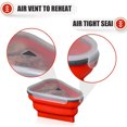 thumbnail image 3 of Contenedor de rebanadas de Pizza con tapas, protector de almacenamiento plegable reutilizable de silicona para rebanadas de Pizza, 3 of 9
