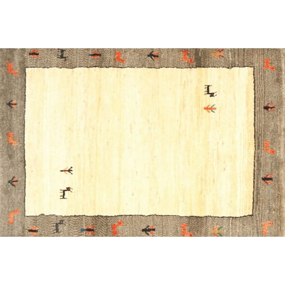 Ahgly Company Indoor Rectangle Contemporary Sand Brown Solid Area Rugs, 5' x 7'