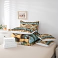 thumbnail image 6 of jejeloiu Retro Aztec Rhombus 7 Pieces Bedding Comforter Set,Rustic Farmhouse Tribal Full Bedding Set,Jungle Animal Deer Fitted Sheet Flat Sheet For Teens,Microfiber Bedroom Decor Reversible, 6 of 8