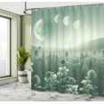 thumbnail image 2 of Ambesonne Sage Green Shower Curtain, Misty Lands Wildfloral, 69"Wx70"L, Teal Pale Seafoam, 2 of 4
