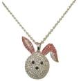 thumbnail image 1 of Designer 3771 Bijoux Collier Bunny Rabbit en Diamant Simulé Est Amusant, 1 of 1