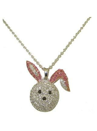 Pompotops Diamond Bunny Moon Star Necklaces Cubic-Zirconia Rabbit Necklace  Wonderful Gift Birthday Anniversary Jewelry Gift for Women Girls 