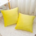 thumbnail image 5 of Decorative Throw Pillow Covers, Soft Square Cushion Case Home Decor for Living Room Couch Bed Sofa, Set of 2 Pack, Yellow, 5 of 7