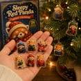 thumbnail image 4 of Collectible Sleepy Red Panda Christmas Advent Calendar, 24 Surprise Acrylic Pendant Ornaments, Home Xmas Countdown Decoration Gift, 4 of 7