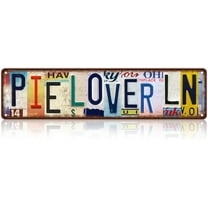 Vintage Pie Lover Ln Wall Decor Street Signs Home Bar Coffee Metal Tin Signs 16 x 4 Inches
