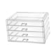 thumbnail image 3 of Organizador de cajones de acrílico transparente de varias capas para mujer, elegante joyero para 4 niveles, 3 of 9