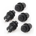 thumbnail image 1 of 5 Pcs Black SPST Momentary Push Button Switch DS-425 AC 125V 3A 250V 1.5A, 1 of 1