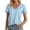 Blue, variant on T Shirts For Women V Neck Soft Basic Wear Outfits Cute T Shirts For Women Size S