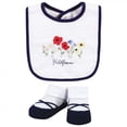 thumbnail image 3 of Hudson Baby Infant Girl Cotton Bib and Sock Set, Wildflower, One Size, 3 of 5