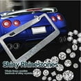 thumbnail image 5 of Zone Tech Shiny Bling License Plate Cover Frame - 2-Pack Crystal Novelty/License Plate Frame with Mounting Screws, 5 of 6