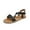 Black, variant on Anuirheih Women's Fashion Casual Flat Crystal Beach Comfortable Buckle Strap Sandals Shoes Sandals Women (Black)