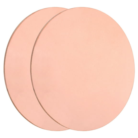 Uxcell 2 PackCopper Round Plate, 0.08"(2mm) Thick 4"(100mm) Dia T2 Pure Copper Sheet