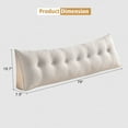 thumbnail image 2 of ANMINY Triangular Headboard Pillow with Side Pockets, Polyester Fabric, Bed Rest Reading Pillow, Removable & Washable Cover for King Beds, 2 of 6