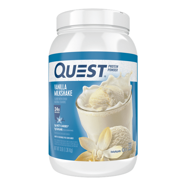 Quest Protein Powder, Vanilla Milkshake, 24g Protein, 3lb, 48oz