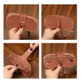 thumbnail image 5 of Premium Leather Eyeglasses Case with Hard Shell Protection, Portable Microfiber Lined Pouch with Carabiner Clip for Sunglasses, Reading Glasses, and Small Electronics, 5 of 5