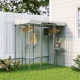 thumbnail image 2 of Large Outdoor Catio 79'' Cat Enclosure with 4 Platforms, Hammock, Condo and Waterproof UV-Resistant Roof, Outdoor Walk-in Metal Cat Patio Shelter for Multiple Cats 76''h, 2 of 8