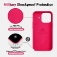 thumbnail image 5 of iPhone 13 Pro Case,[Military Shockproof Protection] Liquid Silicone Phone Case with [Soft Anti-Scratch Microfiber Lining] Camera & Screen Protection 6.1 inch Slim Thin Cover（Hot Pink）, 5 of 15