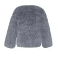 thumbnail image 6 of IROINNID Women's Faux-fur Jacket Long Sleeve Solid Color Round Neckline Outwear, Casual Warm Faux-furry Jacket Winter Short Outerwear, 6 of 6