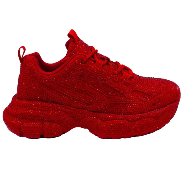 Tenis Sneakers con Brillo para Mujer Berness Peyton Red