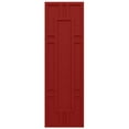 thumbnail image 5 of Ekena Millwork 18"W x 68"H True Fit PVC Hastings Fixed Mount Shutters, Fire Red (Per Pair - Hardware Not Included), 5 of 9