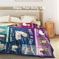 thumbnail image 6 of Cute Llama Blanket Soft Warm Alpaca Throw Blankets Cartoon Llama Sofa Couch Bed Birthday Llama Gifts for Girls Adult Kids 60"x50", 6 of 6