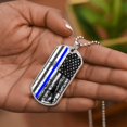 thumbnail image 5 of 70 thin blue line - Graphic Military Dog Tag Necklace (Optional Personalized Engraving), 5 of 5