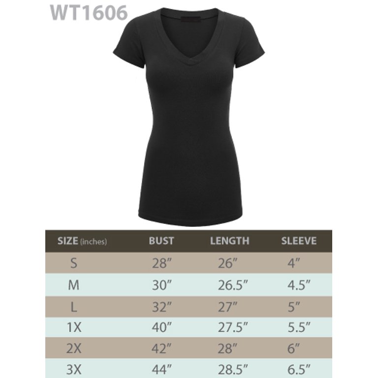 Made by Johnny Women's Basic Fitted Short Sleeve V-Neck T Made by Johnny Women's Basic Fitted Short Sleeve V-Neck T