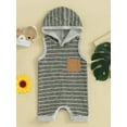 thumbnail image 2 of vera natura Baby Boy Hooded Jumpsuits Summer Sleeveless Striped Print Pocket Jumpsuits, 2 of 8
