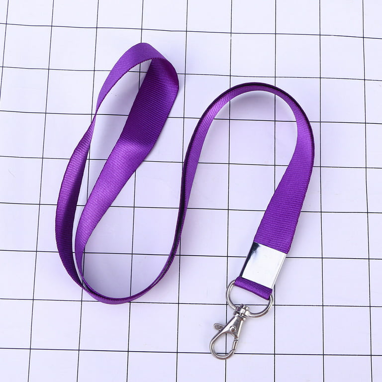 Sleek Purple Leather Badge Work ID Clip Lanyard, Sleek Round Leather Work  Id Lanyard, You Choose Length and attachment