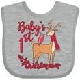 thumbnail image 3 of Inktastic Baby's First Christmas Boys or Girls Baby Bib, 3 of 4