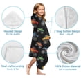 thumbnail image 7 of Flame Decorated Monster Trucks Pattern Hooded Bath Towel，60"x35" for Ages 3 To 12 Kids, Quick Dry Lightweight Soft Microfiber Hood Beach Towel Cover Up for Kids, 7 of 7