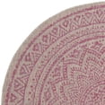 thumbnail image 5 of SAFAVIEH Courtyard Josiah Floral Medallion Indoor/Outdoor Area Rug, 6'7" x 6'7" Round, Light Grey/Fuchsia, 5 of 7