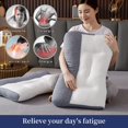 thumbnail image 4 of Almohada de apoyo para aliviar el dolor, 2 almohadas ortopédicas de contorno para dormir, almohada cervical súper ergonómica 2023 para personas que duermen de lado, boca arriba y boca abajo (gris, 29, 4 of 4