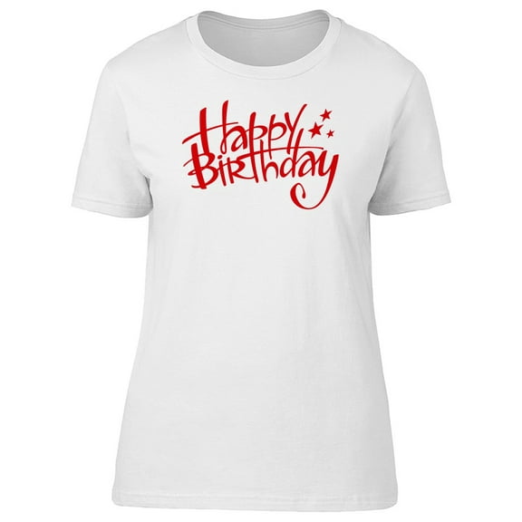 Happy Birthday Cool Red Quote T-Shirt Men -Image by Shutterstock, Male Medium