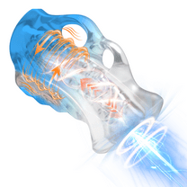 Velvet Bliss Rechargable Male Masturbator for Men, 9 Vibrating Modes, TPE Male Masturbation Sleeve Penis Training Sex Toy-Double Sided Stroker