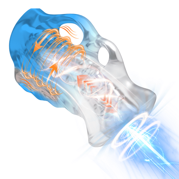 Velvet Bliss Rechargable Male Masturbator for Men, 9 Vibrating Modes, TPE Male Masturbation Sleeve Penis Training Sex Toy-Double Sided Stroker