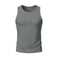 thumbnail image 4 of BVnarty Men's Solid Color Crew Neck Sleeveless Tank Top with Chest Pocket Detail Casual Summer Daily Wear Gym Workout Breathable Top Gray M, 4 of 7