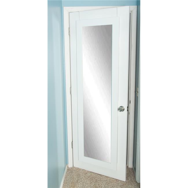 Matte White Over the Door Full Length Mirror 21.5 x 71 in.