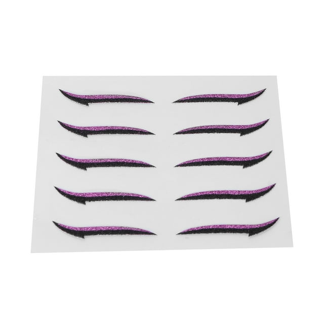 Eye Line Strip, Self Adhesive Comfartable Reusable Colorful Eye Line Sticker For Dance Parties For Weddings Purple,Blue,Green,Silver