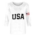 thumbnail image 5 of MEICHEN 250 Anniversary USA Shirts for Women American USA Print 250th Birthday T Shirts 1776-2026 3/4 Sleeve July 4th Tops, 5 of 5