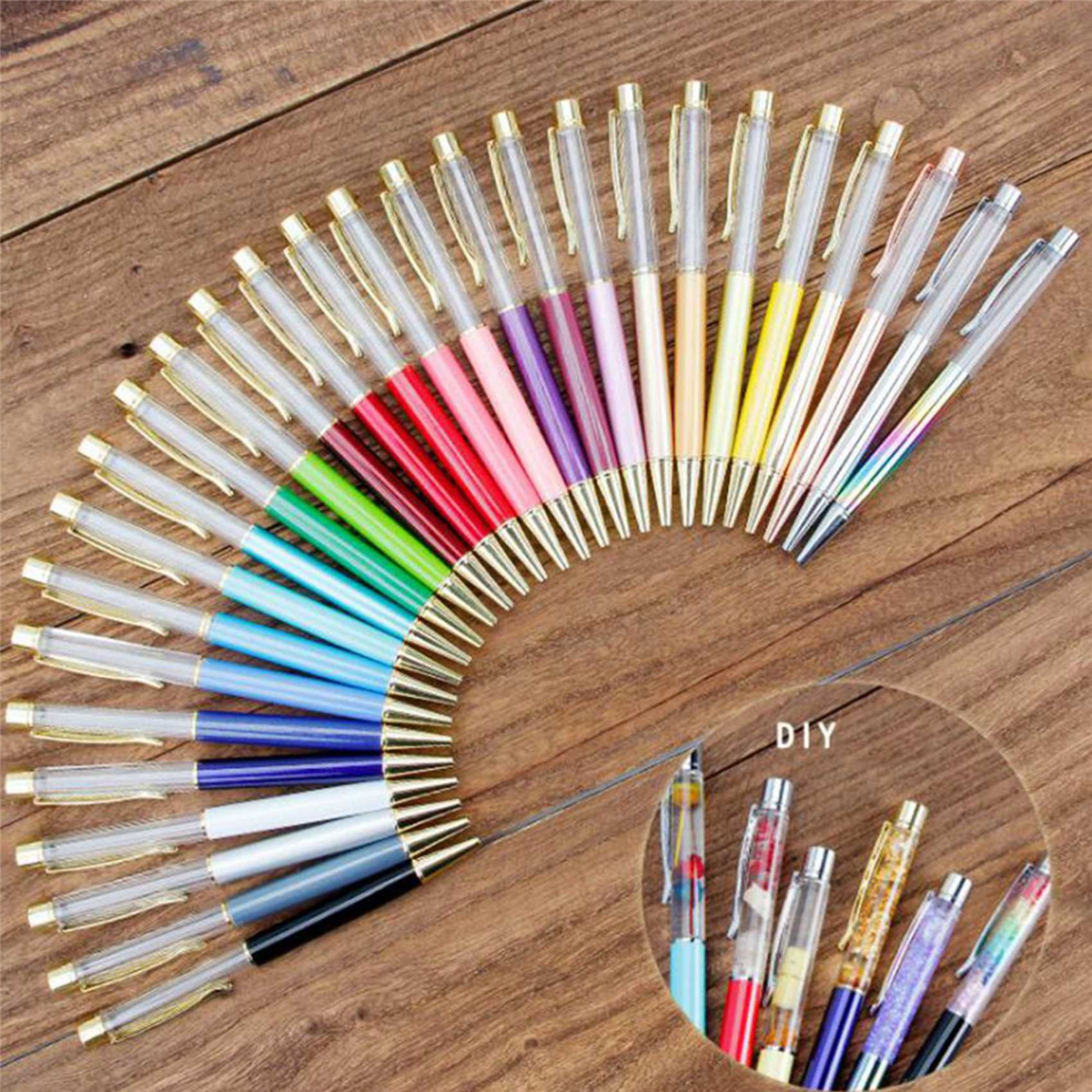 44 Colorful Empty Tube Floating DIY Pens,Metal Pens, Building Your Favorite Liquid Sand Pens Supplies for Many Occasions