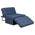 thumbnail image 1 of Alexent 4-in-1 Multi-Function Folding Adjustable Fabric Sofa Chair Bed in Blue, 1 of 11