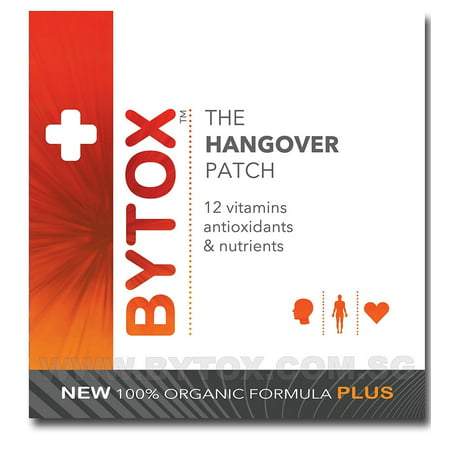 Bytox The Hangover Patch with 12 Organic All Natural Vitamins, 5 Pack (5 (Best Vitamins For Hangover)
