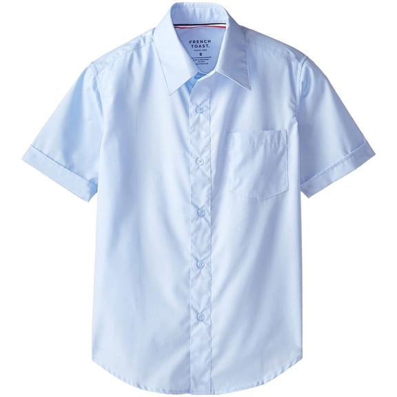 French Toast Boys 10-20 Husky Short-Sleeve Dress Shirt (Light Blue 10H)
