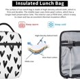 thumbnail image 4 of Hearts Insulated Lunch Bag, Reusable Lunch Box Tote Bag For Office Work Picnic Travel Women/Men, 4 of 6