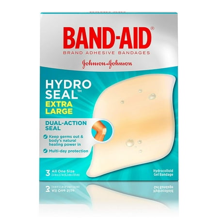 Brand Hydro Seal Extra Large Waterproof Adhesive Bandages for Wound Care and Blisters, 3 ct Band-Aid - 3 Count (Pack of (Best Way To Care For A Blister)
