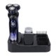thumbnail image 2 of Afeitadora de barba eléctrica, 3 cuchillas, resistente al agua, recargable por USB, recortador de pelo de nariz, cortadora de pelo, 2 of 8