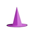 thumbnail image 2 of Halloween Purple Hanging Witch Hats, Porch Yard Decor & Witch Costume Accessories for Indoor Outdoor Halloween Decorations, No String Attached, 14in, 2 of 6