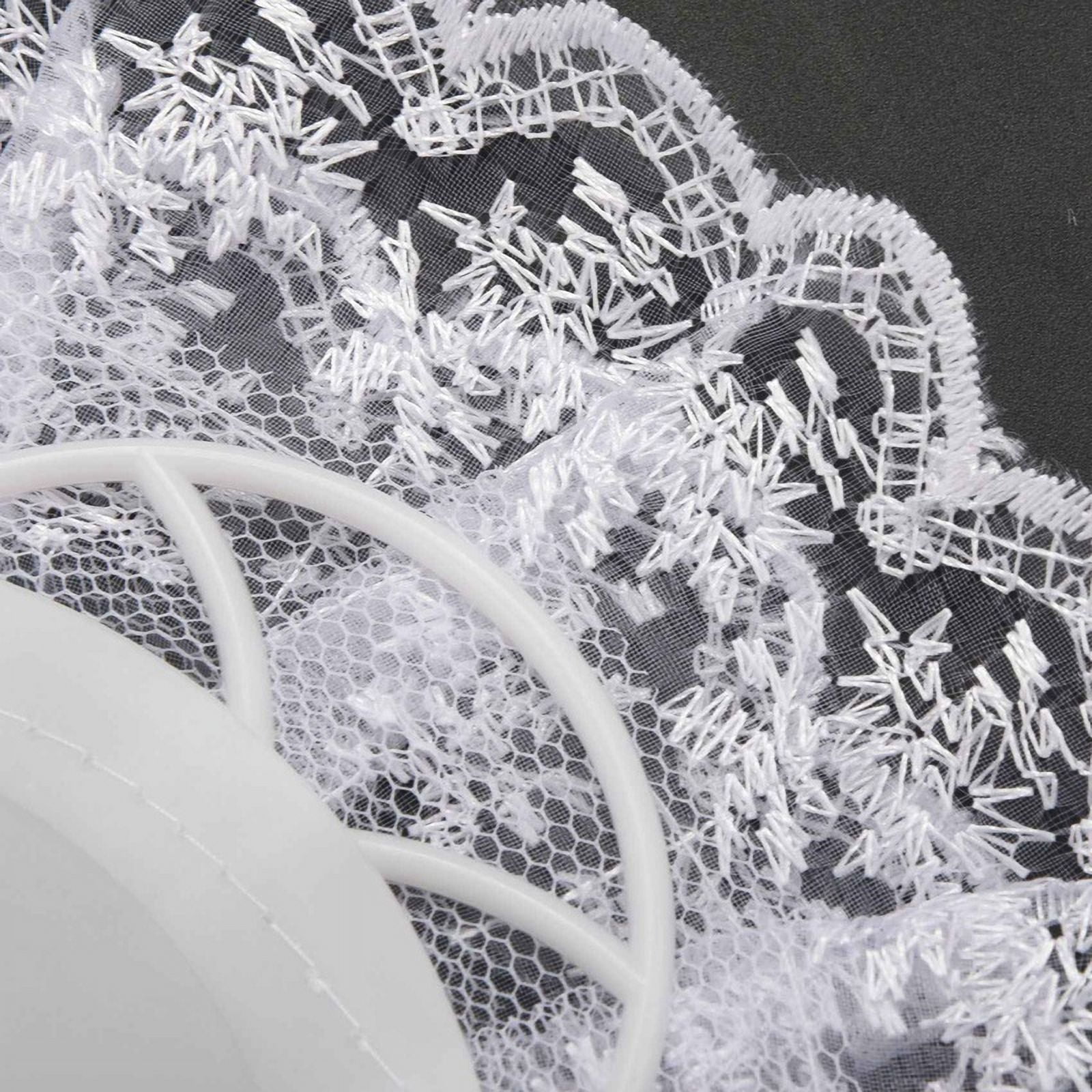 30Pcs Lace Bouquet Collar, DIY Bouquet Holder Wedding Bridal Bouquet Collar White Lace Decoration Bouquet Holder